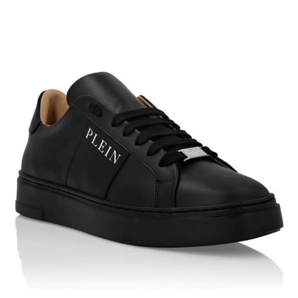 Philipp Plein Nappa Leather Lo-Top Black Sneakers - Picture 4 of 15
